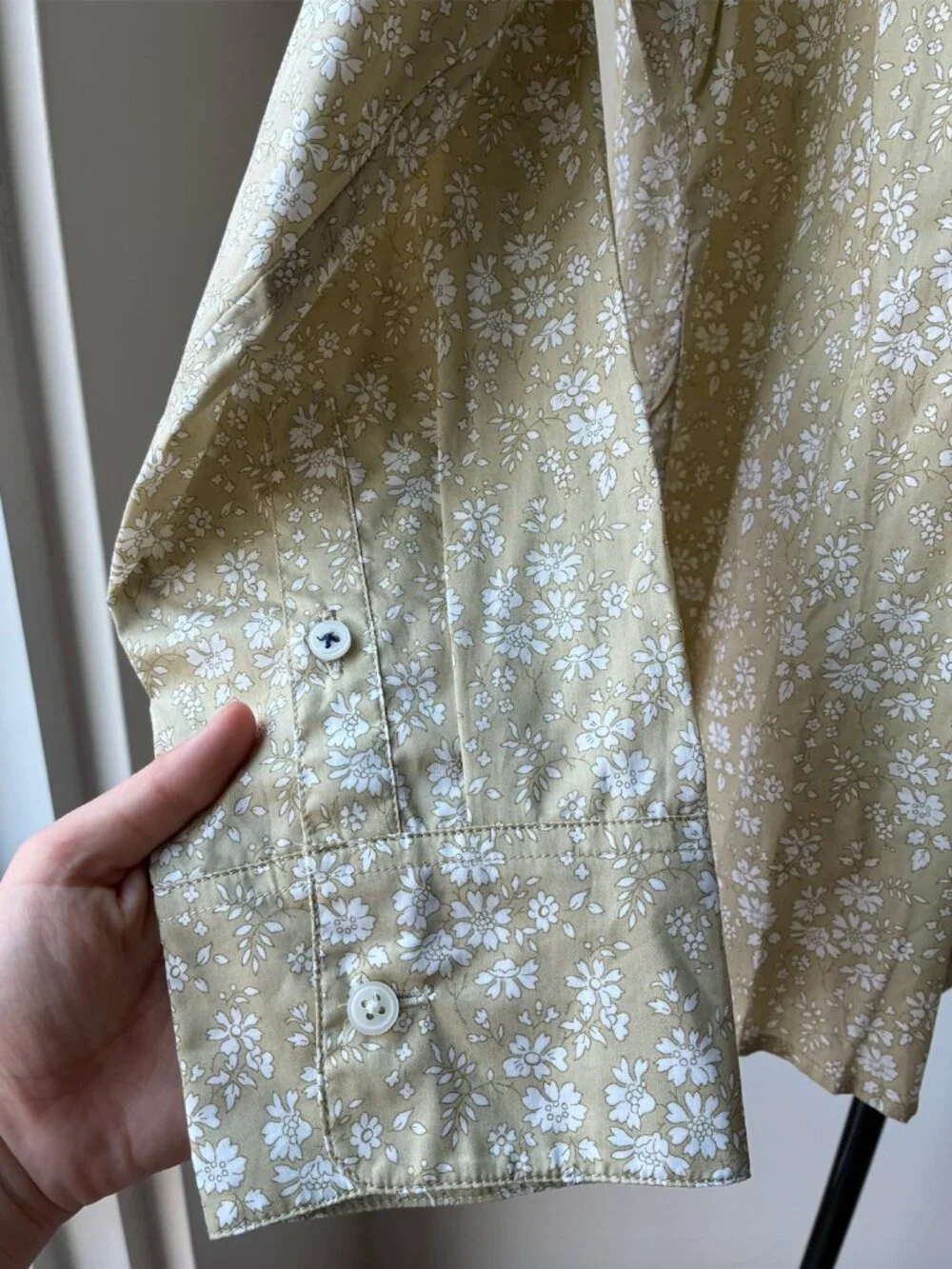 J. Crew NWT Green & White Slim-Fit Shirt in Liberty® Capel Floral Fabric-Size 18